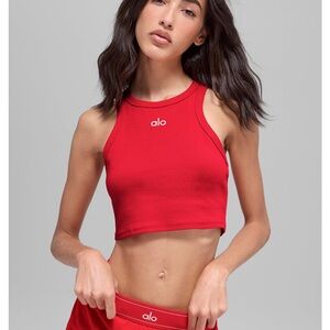 ALO Yoga Red Aspire Tank Top
